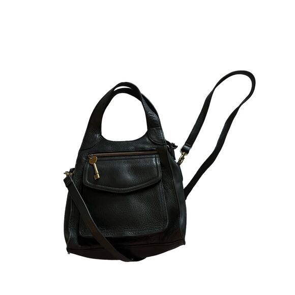 Fossil Handbags - Fossil | Vintage Leather Black Shoulder Bag